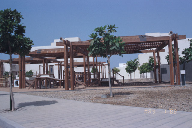 Exterior view showing playground