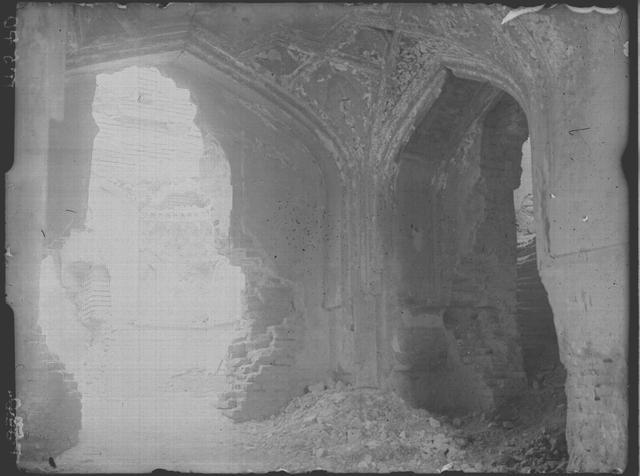 Interior view of the structure in ruins