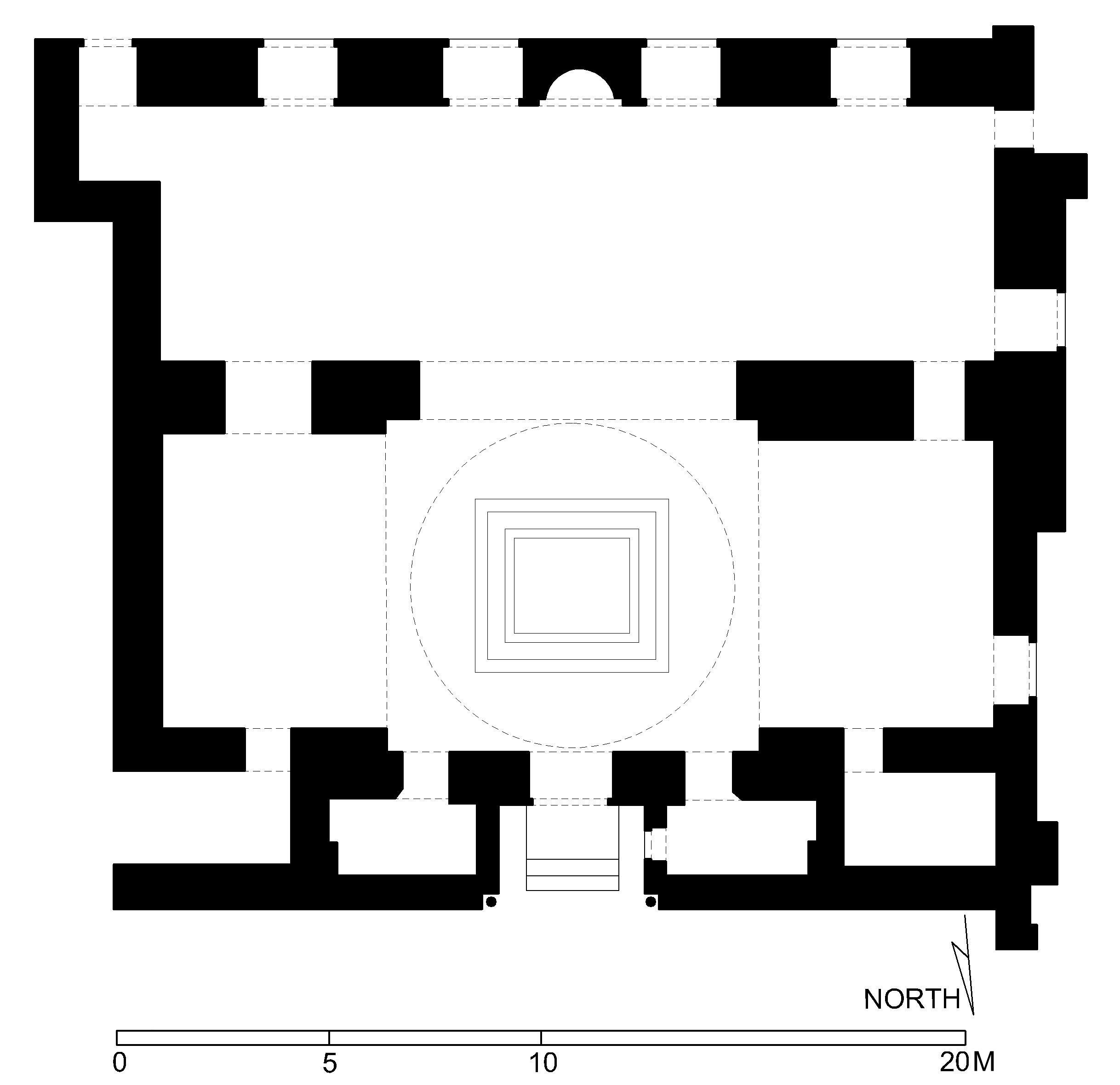 Madrasa al-Qartawiyya - Floor plan of madrasa (after Meinecke) in AutoCAD 2000 format. Click the download button to download a zipped file containing the .dwg file.