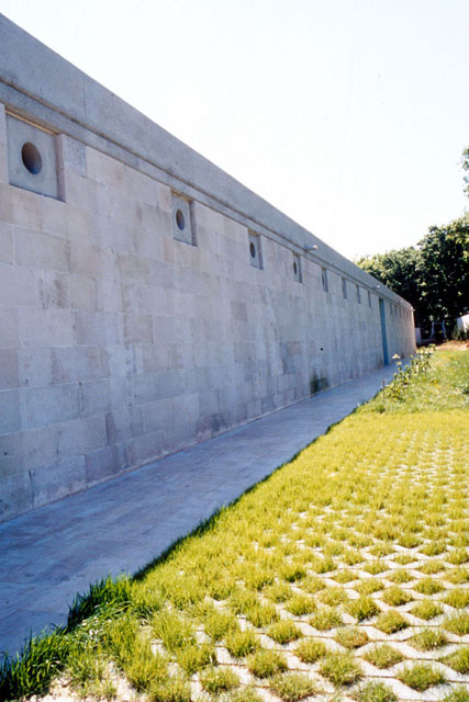 Exterior view showing wall