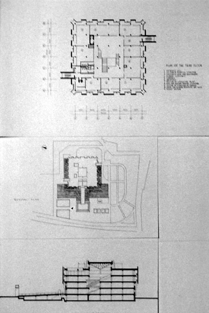 Floor plan, site plan and section