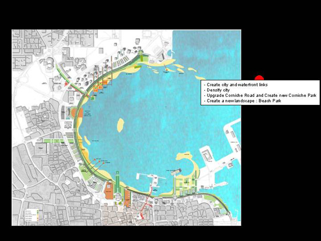 Doha Corniche Competition, D. Paysages Submission - Plan of Doha Bay