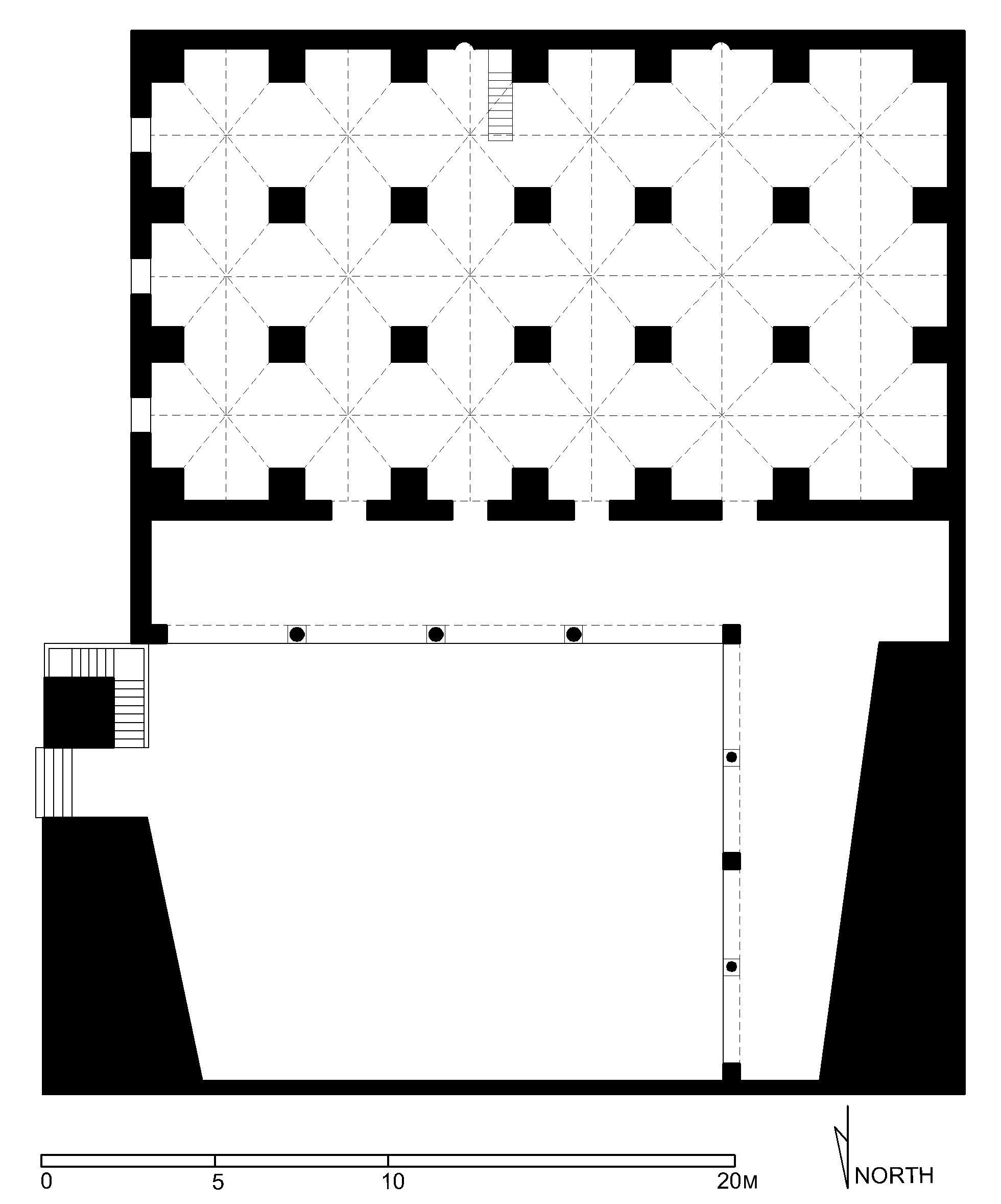 Jami' Tadif al-Kabir - Floor plan of mosque (after Meinecke) in AutoCAD 2000 format. Click the download button to download a zipped file containing the .dwg file. 