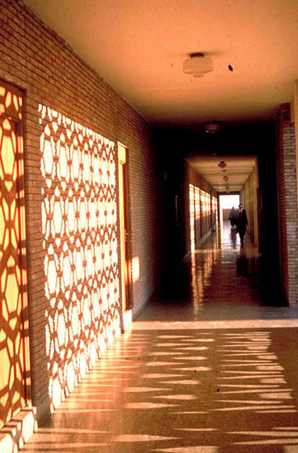 Interior, view along corridor