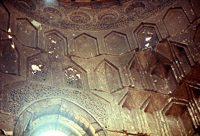 Interior view, showing transition to dome with squinches