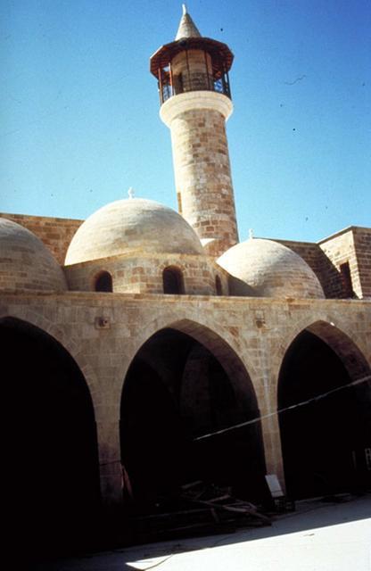 Restored courtyard and minaret