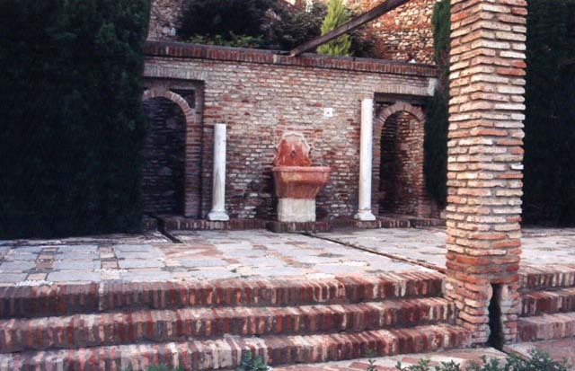 Palace of the Alcazaba; section of inner court