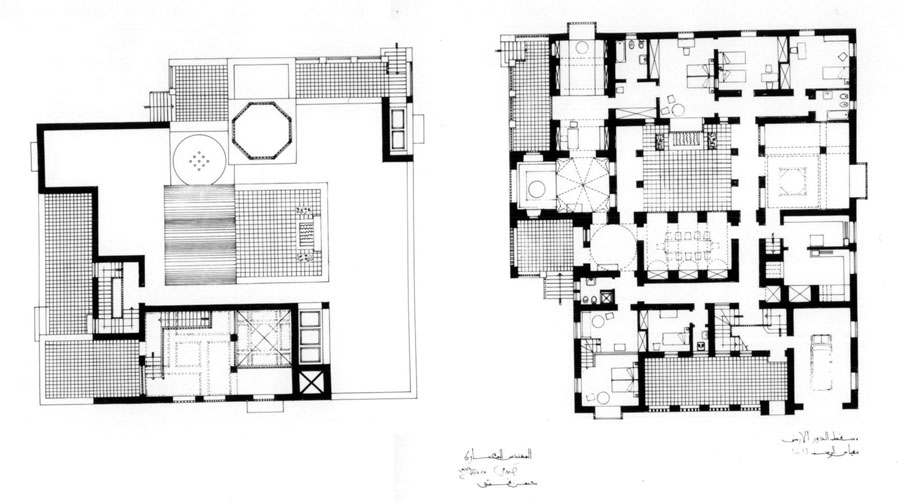 Design drawing: Ground floor,First floor plans, second house