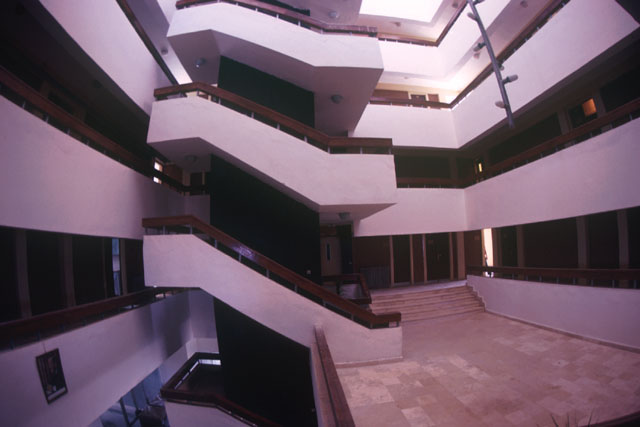 Interior view showing stairs to foyer