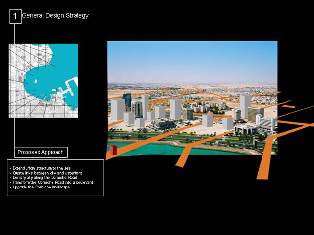 Doha Corniche Competition, D. Paysages Submission - Design strategy: proposed approach
