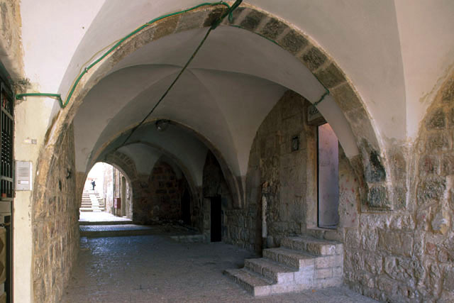 Vaulted passageway with entrance, after renovation