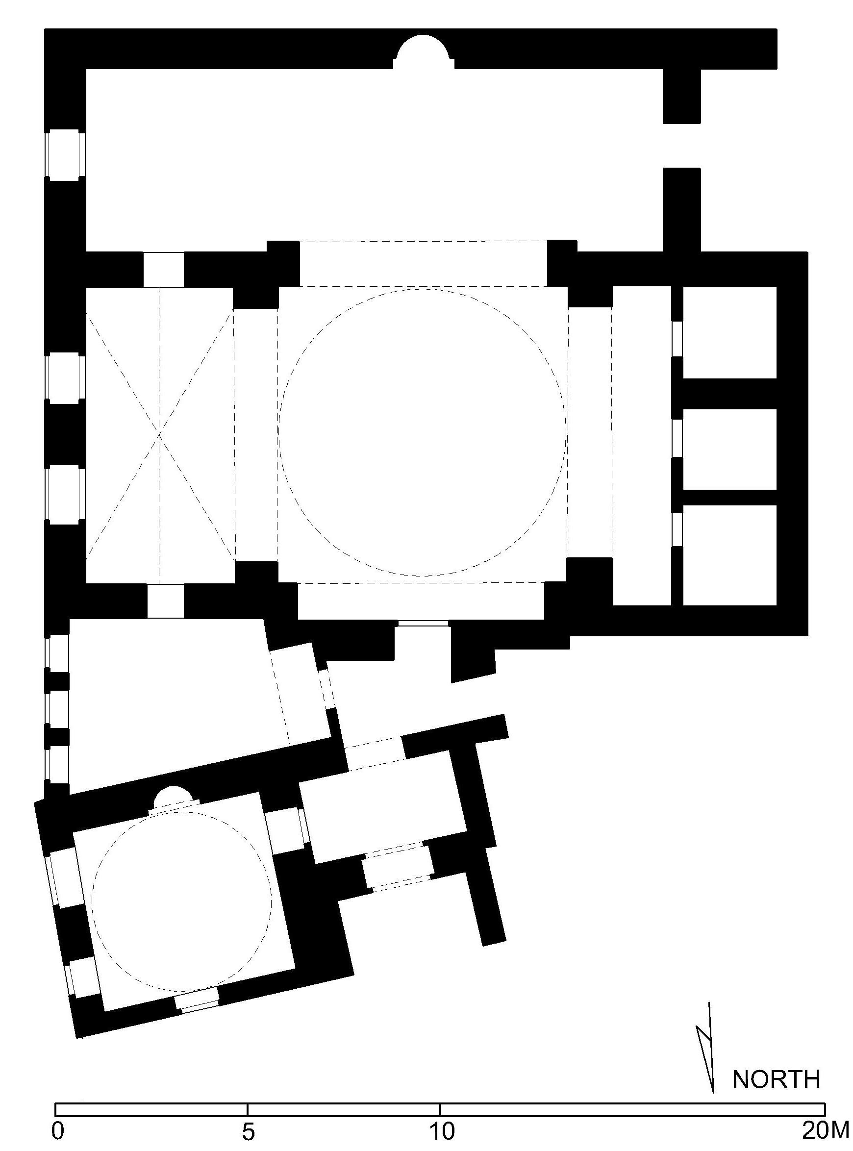 Saeed Arida - Floor plan of complex (after Meinecke) in AutoCAD 2000 format. Click the download button to download a zipped file containing the .dwg file. 