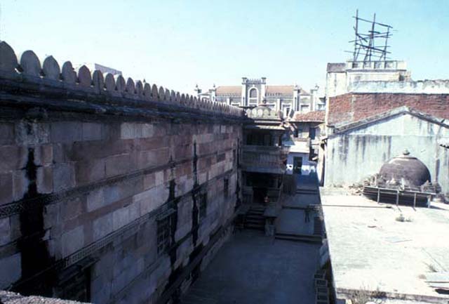 View looking along the northern compound wall