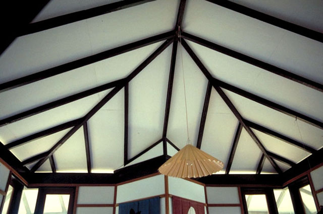 Interior, detail of the roof construction