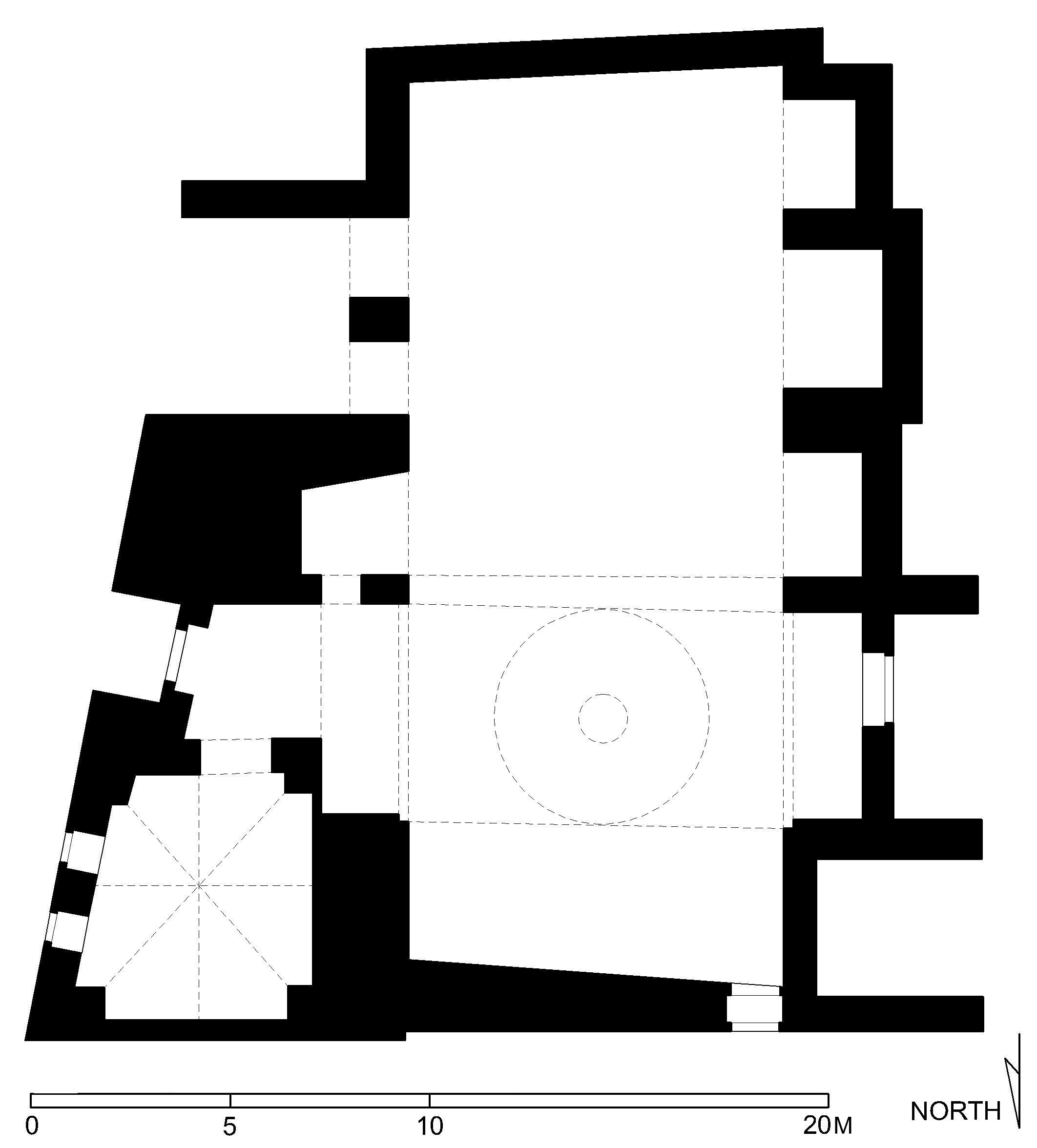 Jami' al-'Attar - Floor plan of mosque (after Meinecke) in AutoCAD 2000 format. Click the download button to download a zipped file containing the .dwg file. 