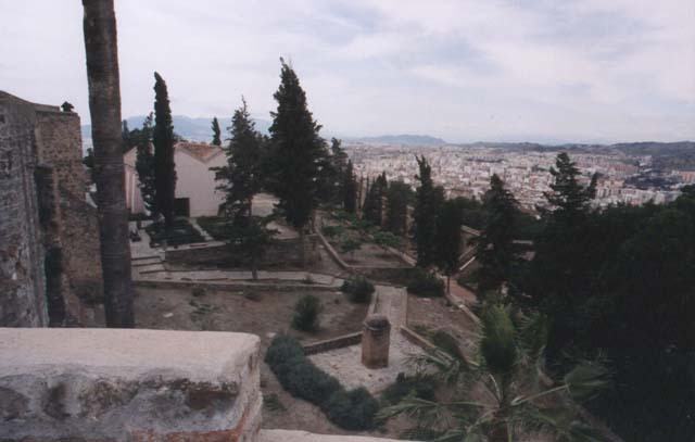 Castillo de Gibralfaro with view of Malaga in the background