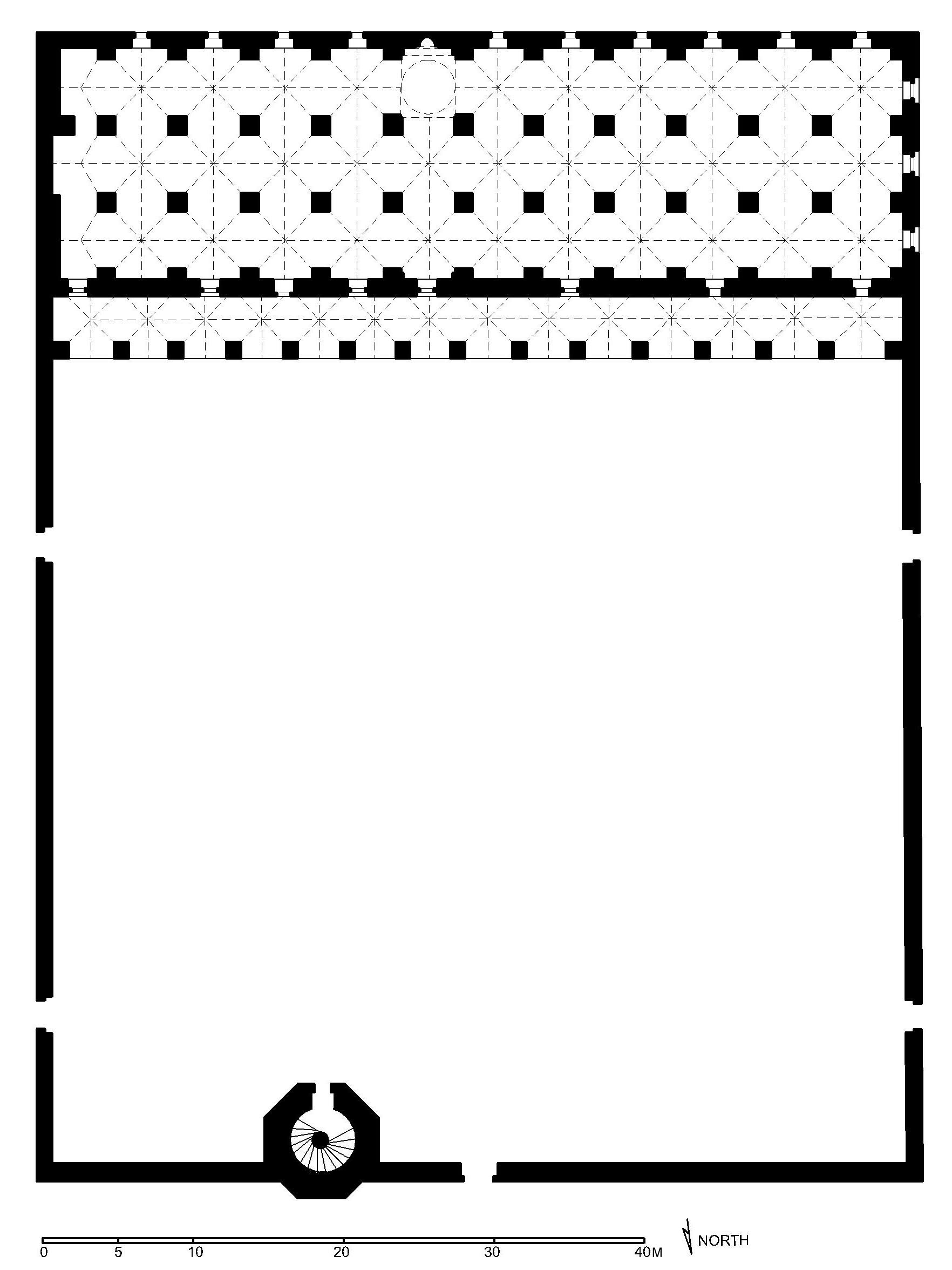 Urfa Ulu Camii - Floor plan of mosque (after Meinecke) in AutoCAD 2000 format. Click the download button to download a zipped file containing the .dwg file. 