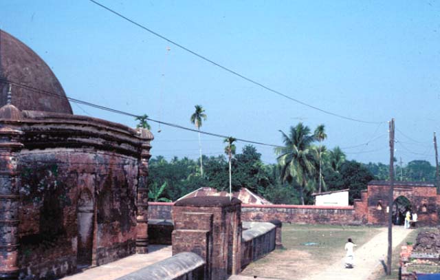 Khan Jahan Ali Mausoleum - View of mausoleum and side entrance from southwest