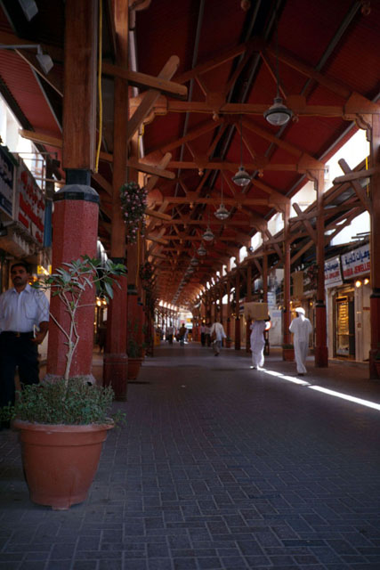Interior view of ally in covered bazaar
