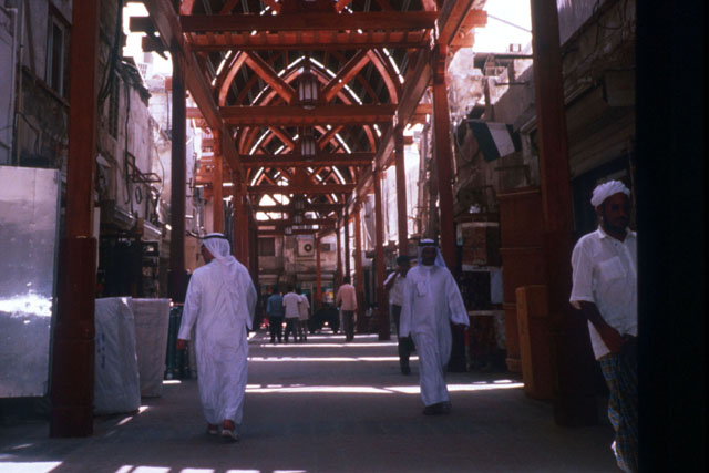 Interior view of alley in covered bazaar