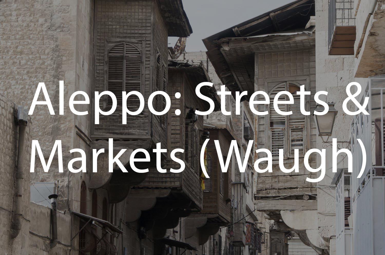 Aleppo: Streets and Markets (Waugh Collection)
