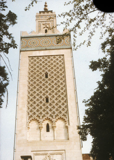 View looking up at the minaret