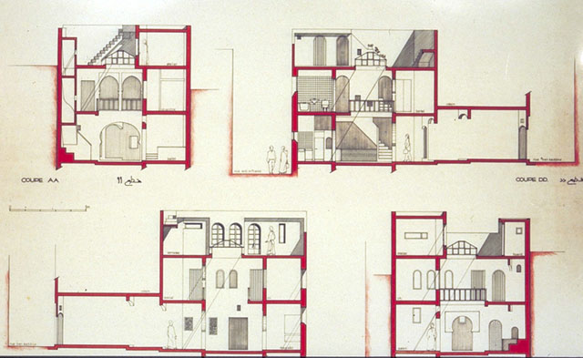 Colour drawing, sections