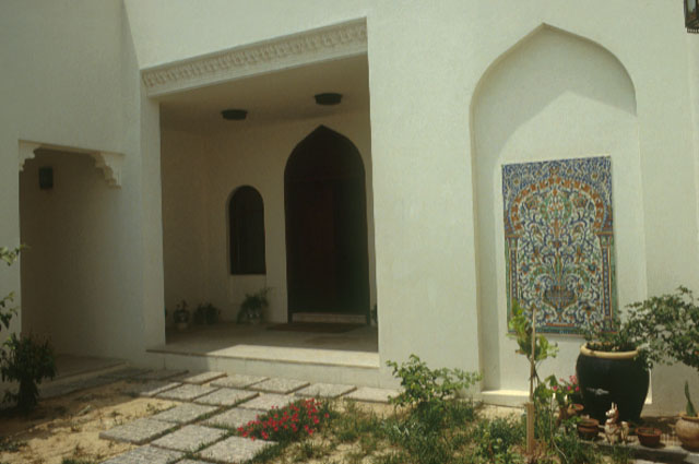 View to house entrance from the courtyard