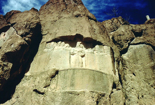Second relief: King Bahram II surrounded by his family, general view