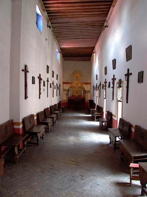 Interior view of chapel towards the altar