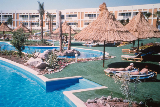 Exterior view, of pool side