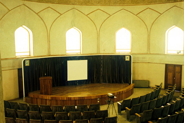 Interior view showing stage and seating area