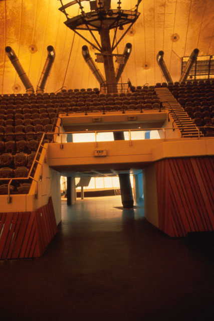 Interior detail showing seating area and entranceway