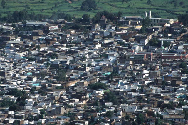 Aerial view over Walled City of Harar