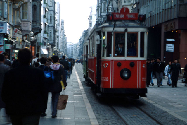 Exterior view of tram car