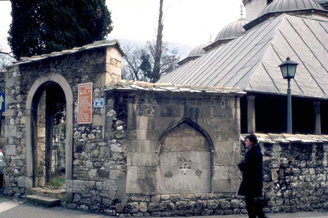 Remnants of a public fountain at the entrance of the mosque