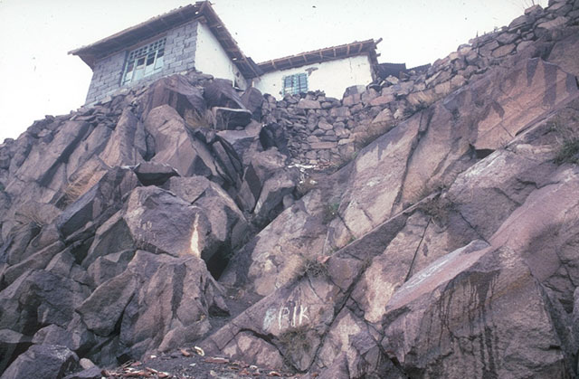 Gecekondus - <p>House built on a rocky hillside</p>