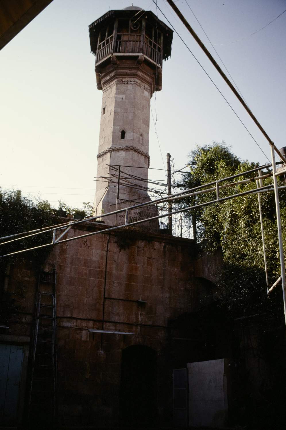 Jami' Agacik - Westward courtyard view of minaret.