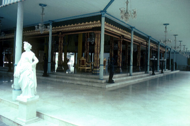 View of the patio which runs around the main Marcukundo Hall
