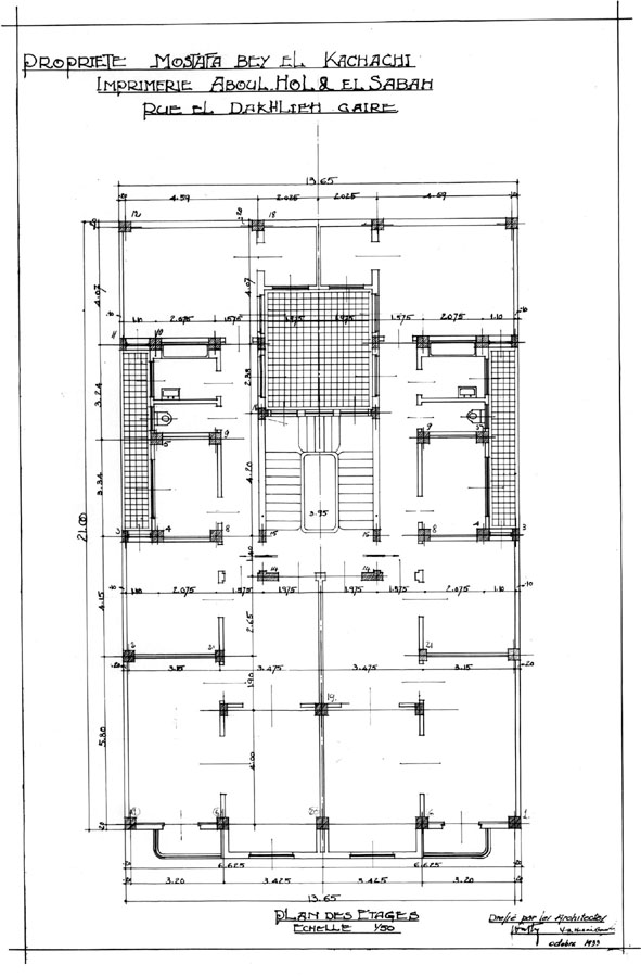 Working drawing: first floor plan, final