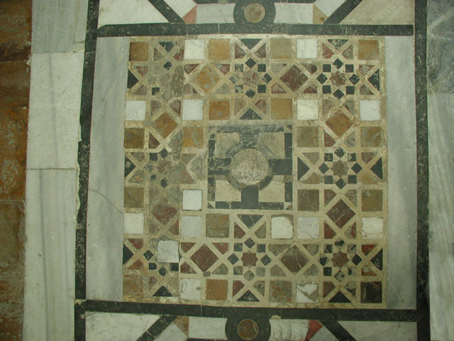 Detail of floor at the warm room