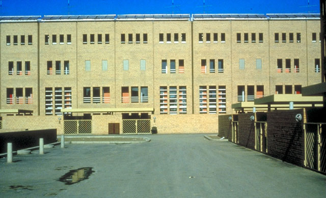 Rear façade, parking lot