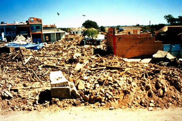 Earthquake destruction