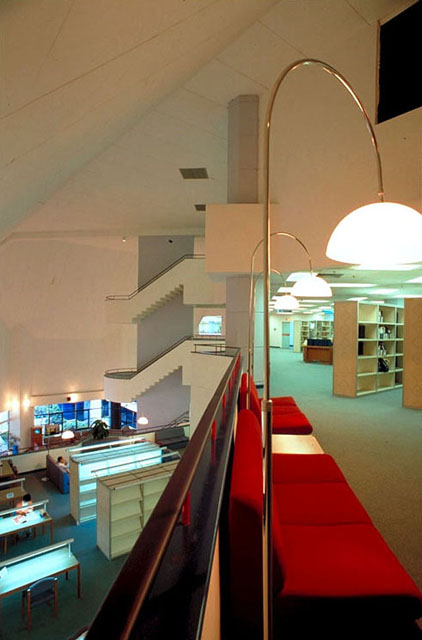 Interior, library stack area