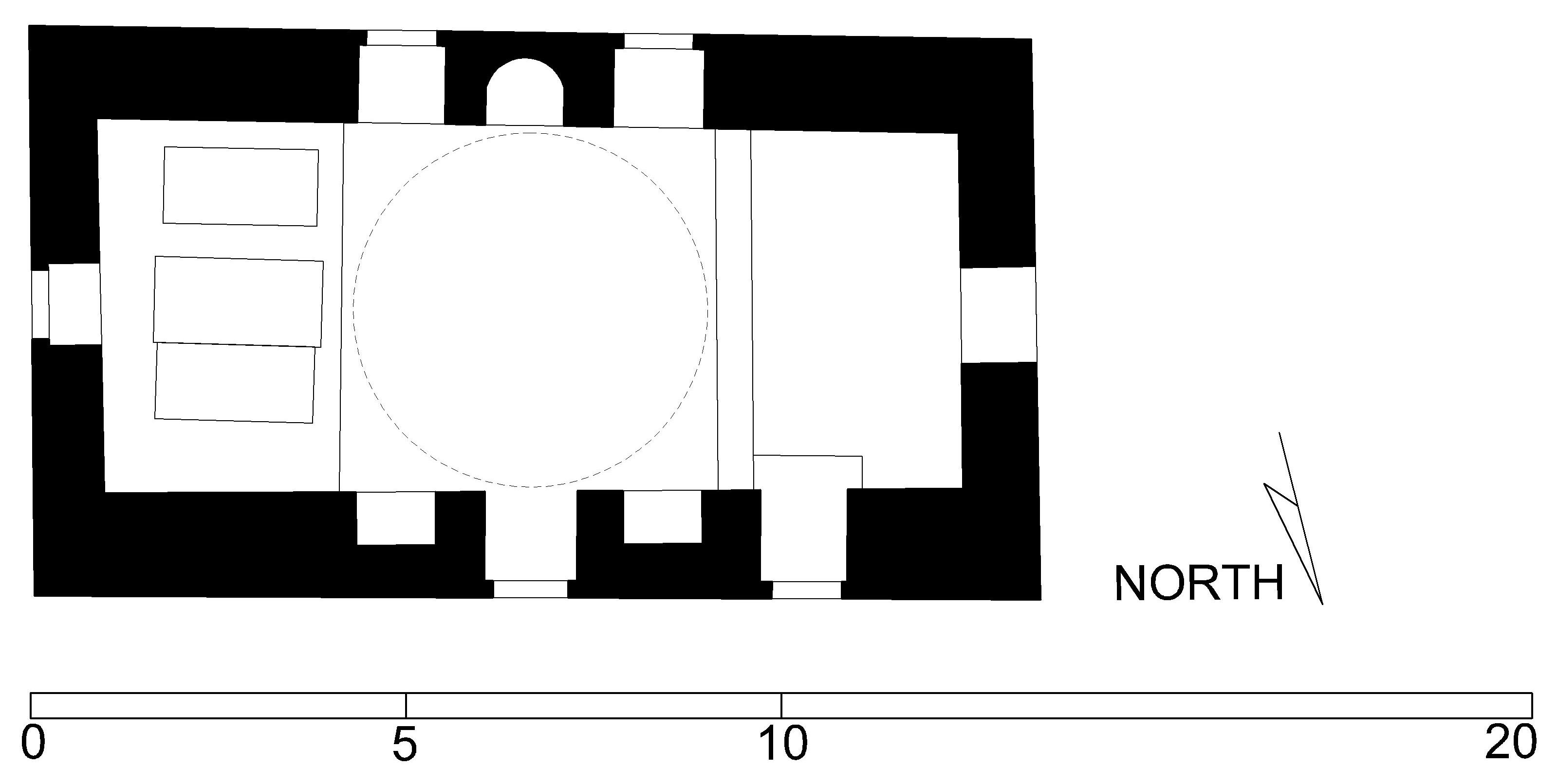 Floor plan of mausoleum (after Meinecke)