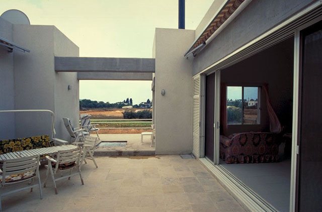 Interior view of residential courtyard