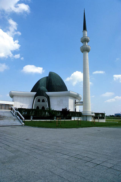 View from main plaza to mosque
