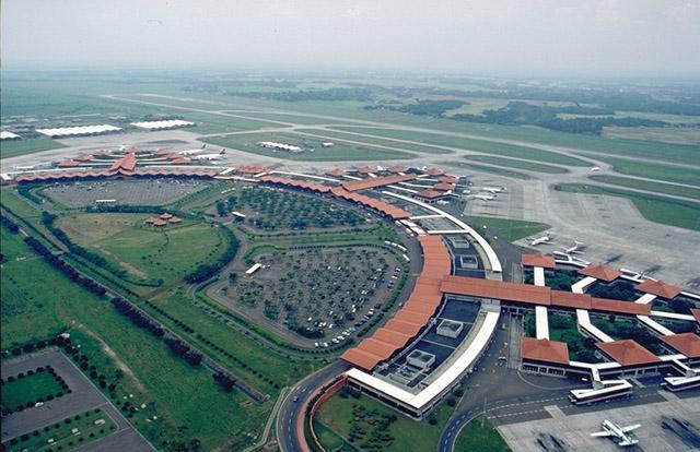 Aerial view of airport