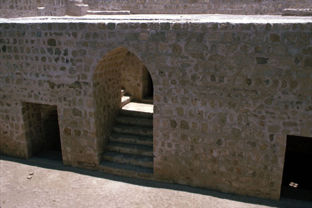 Detail showing wall after restoration