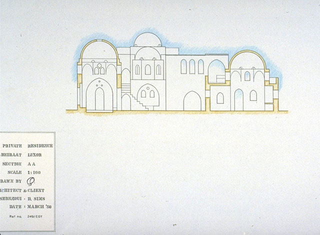 Colour drawing, section